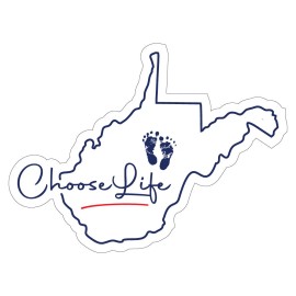 West Virginia Sticker Pro-Life Sticker
