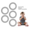 5pcs Baby Soft Silicone Teething Ring Toy Infant Safe Elastic