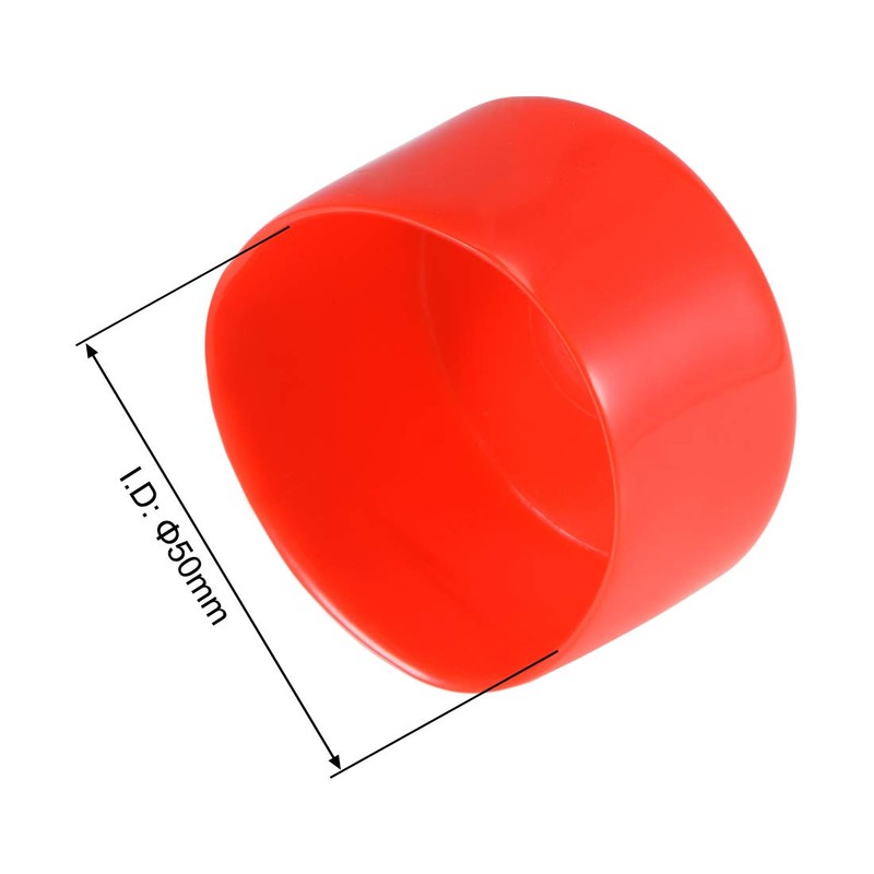 sourcing map 10pcs Rubber End Caps 2"(50mm) ID Vinyl Round