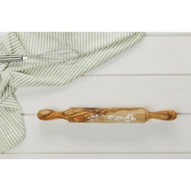 Naturally Med - Olive Wood Rolling Pin - 15.5 inch
