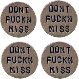 Funny Golf Ball Marker, for Men Adult Humor Novelty Golf Ball Markers with Funny Words, Unique Golf Gag Gifts for Men or Womsen Golfer, 4pcs Brown
