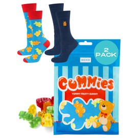 soxo Candy Socks Gifts For Women Men Funny Gift For Men 2 Sizes, Gummies 2 pairs