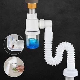 Articolo Sink Drain Trap Sink Drain Pipe Odor Removal P Trap PT-021, for Sink (Screw Type) / 아띠꼴로 싱크대 배수구 트랩 세면대 배수관 냄새제거 P트랩 PT-021, 싱크대용(나사형)