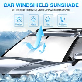 KUST Custom Fit Windshield Sun Shade for 2024 2025 Hyundai Santa Fe Sunshade Window Sun Visor Protector Foldable Blocks UV Rays Keep Your Car Cooler