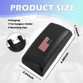 Figpade 2026 New Magnetic Sunglass Holder for Car Visor,Stylish Car Sunglass Holder with American Flag for Cars Decorations,Sunglasses Holders for Cars as USA 250th Anniversary Merchandise