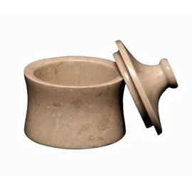 Luxurious Marble Canister – Hand Carved, Polished Modern Canister with Lid – Durable & Functional Kitchen Canisters For Countertop - Multipurpose Home Interior Decor (Verona Beige)