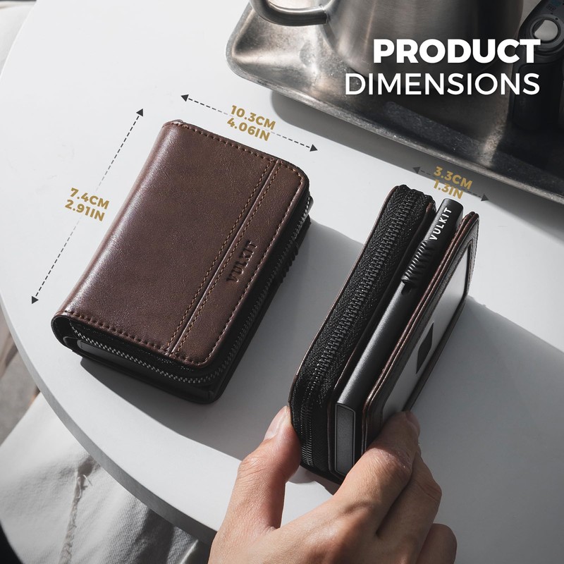 VULKIT Large Capacity Card Holder Wallet for Men, RFID Blocking