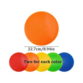 Hitopin Pack of 10 Carpet Dots for Classroom, Round Sports Spot Carpet Marker, Non-Slip Spot Marker, Carpet Marker, Carpet Marker, for Football, Basketball, Dance Exercises, Agility Training