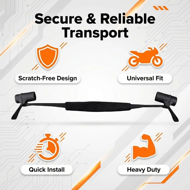 CTMAOYI Motorcycle Handlebar Straps for 32" Handlebars - Adjustable Tie