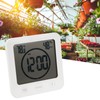 Digital Display Thermometer White Outdoor Garden Waterproof Temperature Meter with