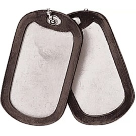 Black Dog Tag Silencer Pair Two Rubber Dog Tag Silencers - Stop The Clanking