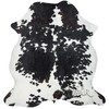 HIDES BAZAAR Dark Brown, Dark Chocolate, Black Tricolor Cowhide Rug,