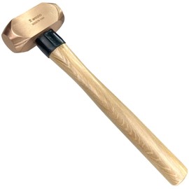 WEDO Copper Sledge Hammer 2lb, Club Hammer with Wooden Handle, Drilling Hammer, Flat Hammer, Die-Forged, Corrosion Resistant, 13" Length