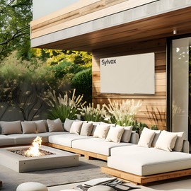 SYLVOX 60'' - 65'' TV Cover Weatherproof Outdoor TV Screen Cover, 600D Oxford fabric Waterproof Dustproof, and Moisture Resistant, with remote control pocket Suitable for outdoor TV protection