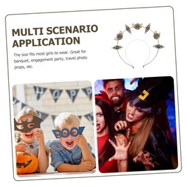 Gatuida Gothic Skull Metal Hair Hoop Party Hairband Comfortable Headband for Women Festival Accessories Stylish Punk Hairband for Ball Party Supplies