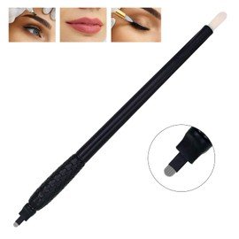 Pack of 10 Black Disposable Microblading Pen with Needles Nano 18U 0.15 mm for Eyebrow Paper Pack (18U-0.15 mm)