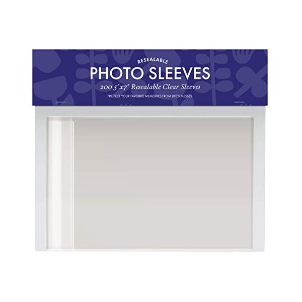 Jot & Mark 5x7 Photo Sleeves (200 Count) | Crystal