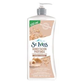 St. Ives Crema Corporal Avena y Karité para una humectación profunda, crema hidratante corporal con humectantes de origen 100% natural 532 ml