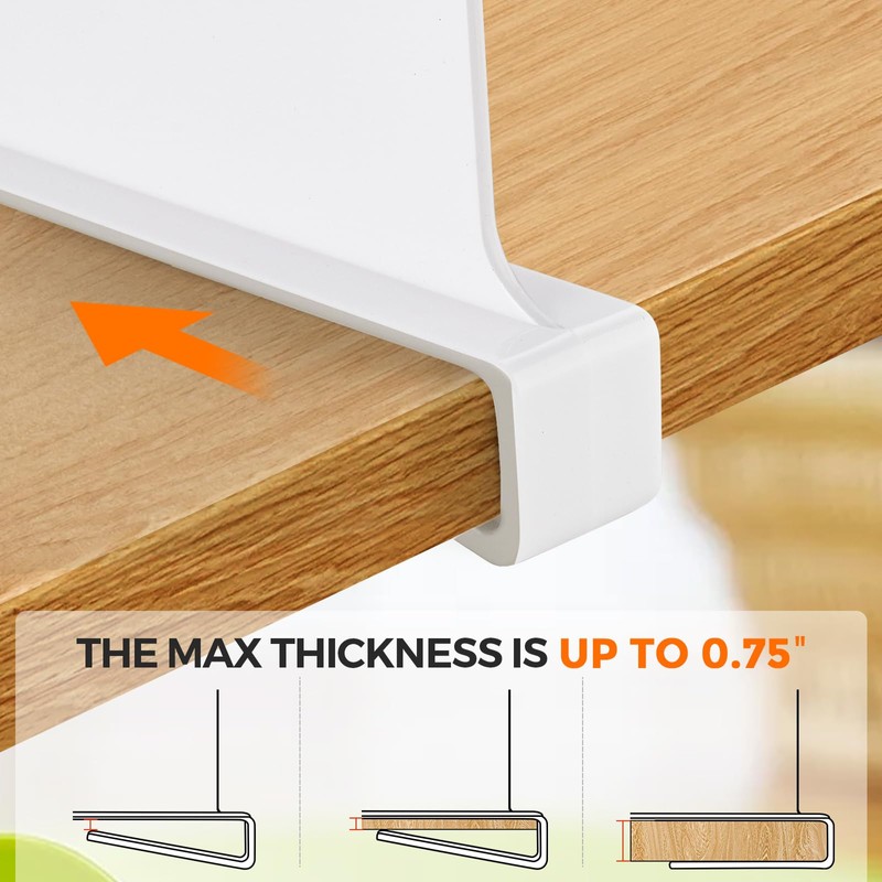 JOY DECOR 12 Pack Acrylic White Shelf Dividers for Closets