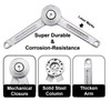 Kocent Heavy Duty Lid Stay Hinges Folding Lid Support Hinge