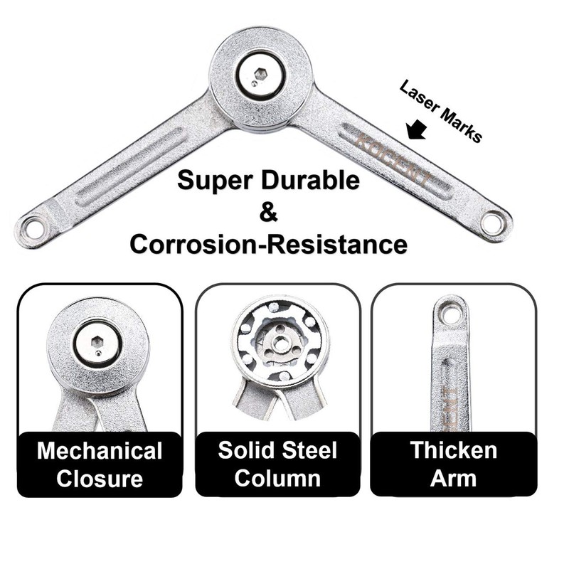 Kocent Heavy Duty Lid Stay Hinges Folding Lid Support Hinge