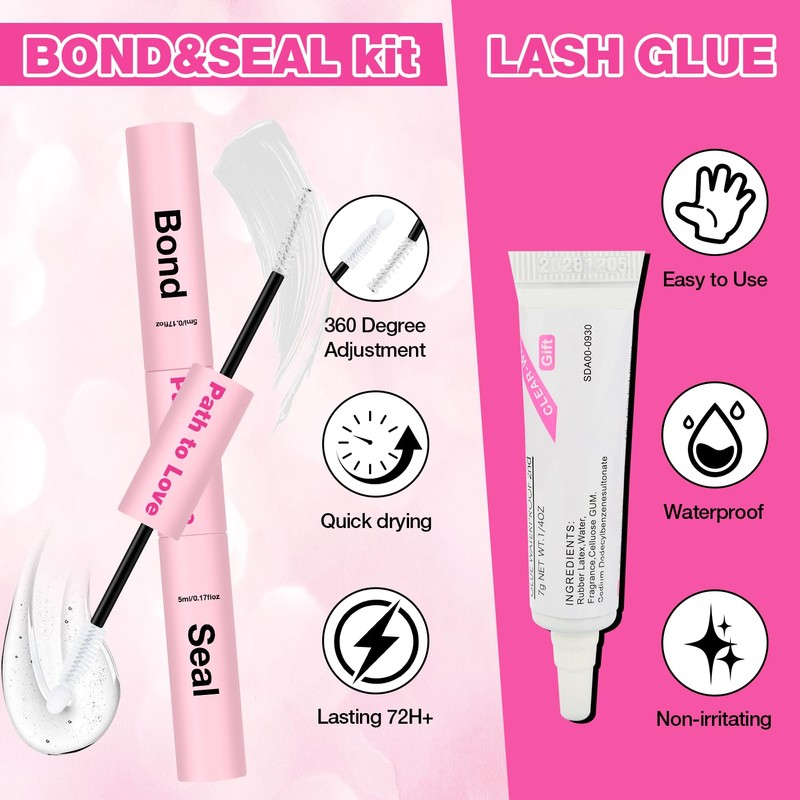 Professional Lash Cluster Glue Kit – 150H Strong Hold Bond