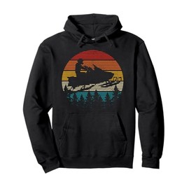 Snowmobile - Vintage Retro Snowmobile Gift Pullover Hoodie