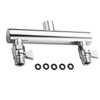 HAMOLER Dual Shower Head Manifold with Brass Shut Off Valve