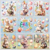 Easter Window Clings for Easter Bunny Rabbit, Easter Decorations Window