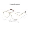 EYE ZOOM Readers Metal Frame Square Aviator Style Geek Reading