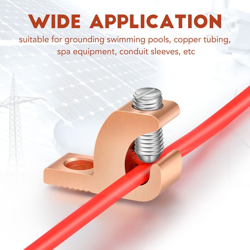 Landhoow 10 Pack Lay in Connector Pool Bonding Lug Copper