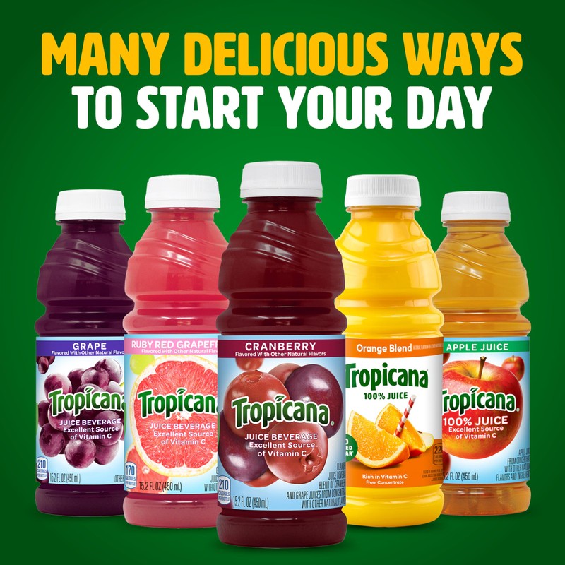 Tropicana Cranberry Juice Drink, 15.2 Ounce Bottle (Pack of 12)