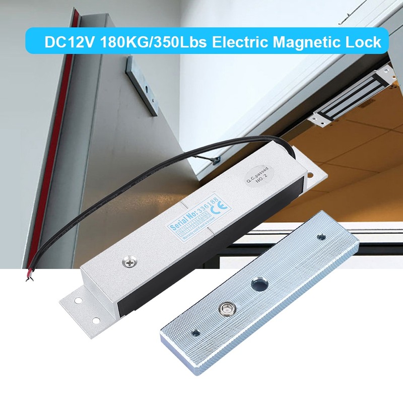 DC12V 180KG/350Lbs Electric Magnetic Lock Holding Force Electromagnet Lock Secure