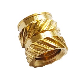 Coyoax Threaded Insert, Pack of 50 M5 Insertion Nut Threaded Bushings Made of Brass Melting Thread Sleeve for 3D Printer Parts and Plastic Parts