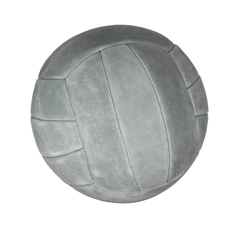 Hand-Stitched Suede Leather Football Ball Size 5 (Grey Dark Suede)