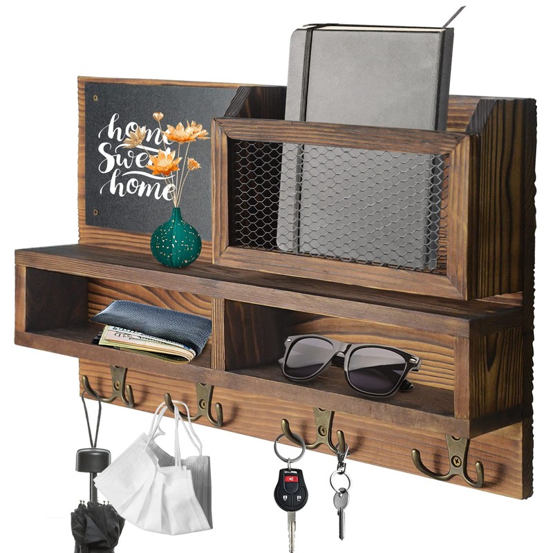 Key Holder for Wall, Mail Organizer Wall Mount with Key