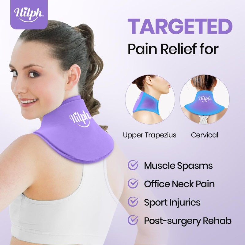 Hilph Neck Ice Pack for Injuries, Reusable Neck Ice Pack