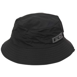 FCS Essential Surf Bucket Hat Black XL - Sun Protection Premium Wide Brim Sun Hat to Protect Against UV Sun Rays for Hiking Camping Fishing - Lifestyle Beach Apparel