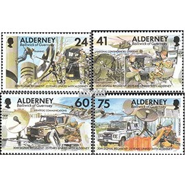united kingdom - Alderney 90-93 (complete.issue.) unmounted mint/never hinged ** MNH 1996 telecommunications regiment (Stamps for collectors) Military/Knight