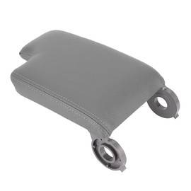 E46 Center Console,E46 Leather Armrest Gray,Headrest And Armrest Car Center Console Armrest Cover Pad Cushion Fits For E46 1999-2004(Gray)