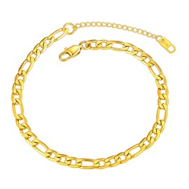 Women Anklet Chain 18K Gold Plated Anklet Men Ankle Chain Figaro Ankle Braclet Foot Bracelets