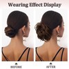 RUWISS Claw Clip Messy Bun Hair Piece Real Human Hair