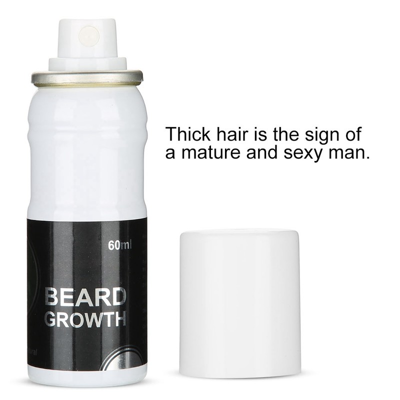 60ml Men Beard Growth Spray Natural Accelerate Beard Growth Oil