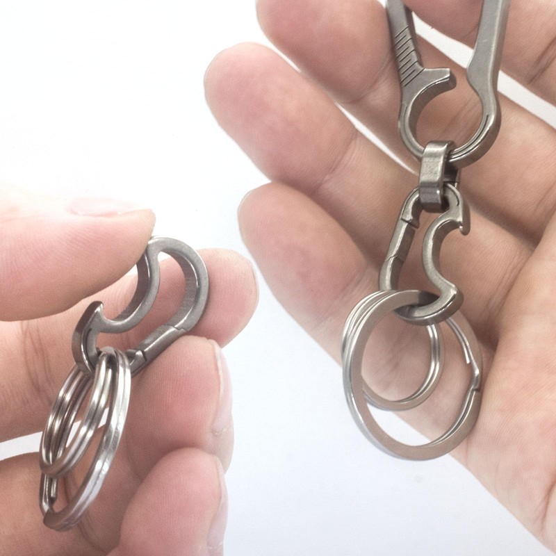 SODOI Titanium Carabiner Hook Key Chain, Small, Lightweight, Durable, Stylish,