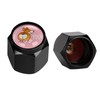 Muishi Corgi Dog Tire Valve Stem Caps, Aluminum Black Stem