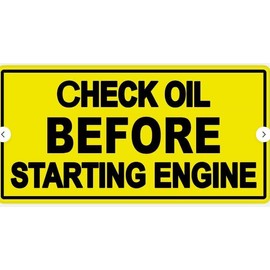 Kramer sticker's shop Check Oil Before Starting Vinyl Sticker for Car Truck Window Sticker Car Bumper Decal (3"")