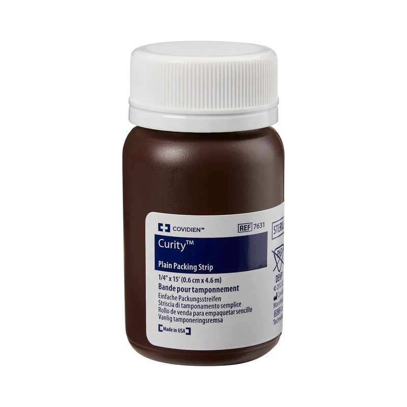 Curity Plain Packing Strip, Sterile, Wound Packing Strip, 1/4 in
