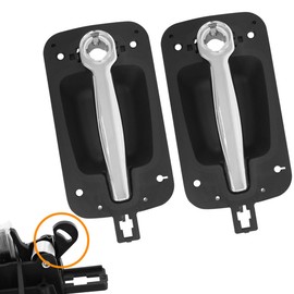 Seassauto Chrome Exterior Door Handles with Bezel Covers Compatible with International Trucks ProStar 2008-2014(Pair)