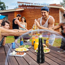 zenhealth 4 Pack Desk Fan for Outdoor, Food Fan, Battery Powered Fan, Hanging Fan with Hook, Camping Fan, Fly Fan, Portable Fan for Party, BBQ, Travel (Pack 4)