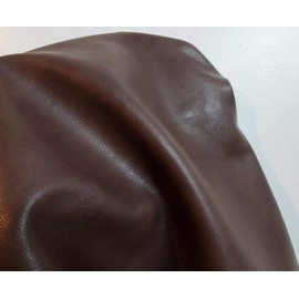 NAT Leathers | Brown Soft Faux Vegan Leather PU (Peta Approved Vegan) | 1 Yard (36 inch Length x 54 inch Wide) Cut by The Yard | Synthetic Pleather 0.9mm Smooth Upholstery | Brown 36"x54"